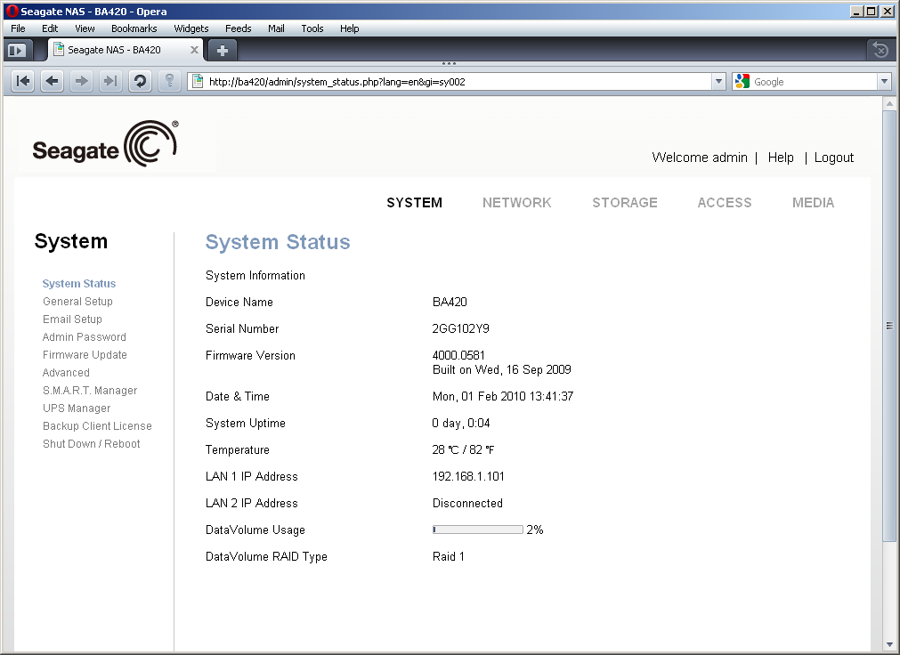 Seagate BlackArmor NAS 420